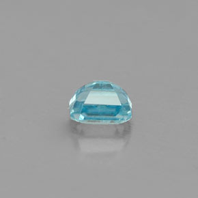 Zircon bleue naturelle taille émeraude, 0,41 ct, VS