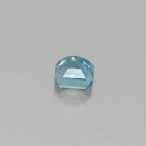 Zircon bleue naturelle taille émeraude, 0,36 ct, VS
