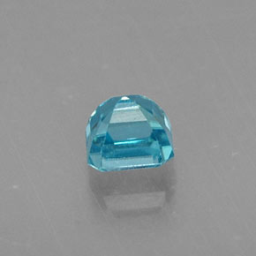 Zircon bleue naturelle taille émeraude, 0,56 ct, VVS-VS