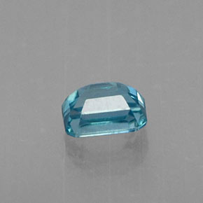 Zircon bleue naturelle taille émeraude, 0,41 ct, VVS-VS