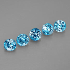 Achetez naturel ct bleue zircon gems, coupe roude, en provenance cambodge chez gemselect. en stock, livraison internationale!