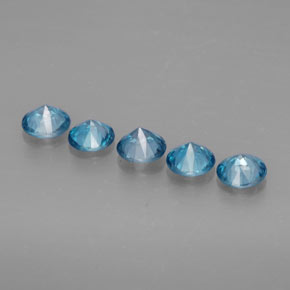 Achetez naturel ct bleue zircon gems, coupe roude, en provenance cambodge chez gemselect. en stock, livraison internationale!