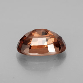 Zircon orange naturelle coupe ovale, 4,69 ct, VVS