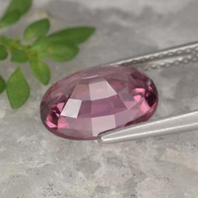 Zircon rose naturelle coupe ovale, 4,18 ct, VVS