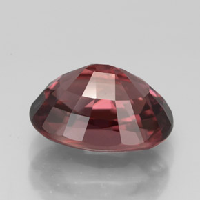 Zircon rose naturelle coupe ovale, 4,93 ct, IF