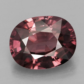 Zircon rose naturelle coupe ovale, 3,04 ct, IF