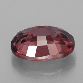Zircon rose naturelle coupe ovale, 3,04 ct, IF