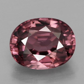 Zircon rose naturelle coupe ovale, 3,24 ct, VVS