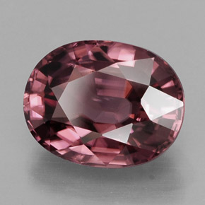 Zircon rose naturelle coupe ovale, 3,24 ct, VVS