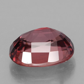Zircon rose naturelle coupe ovale, 3,22 ct, IF