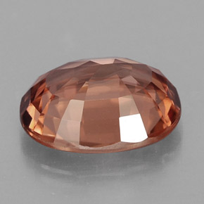 Zircon orange naturelle coupe ovale, 2,81 ct, IF
