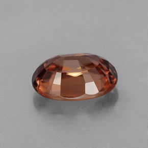 Zircon orange naturelle coupe ovale, 2,95 ct, IF