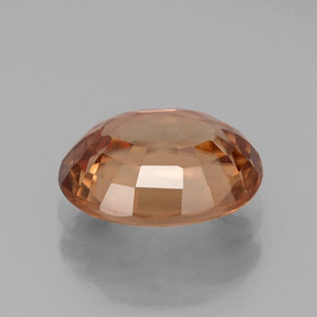 Zircon orange naturelle coupe ovale, 2,90 ct, IF