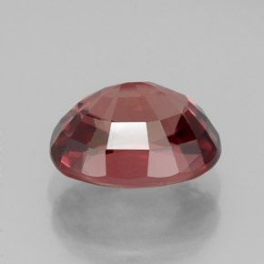 Zircon rose naturelle coupe ovale, 3,39 ct, IF