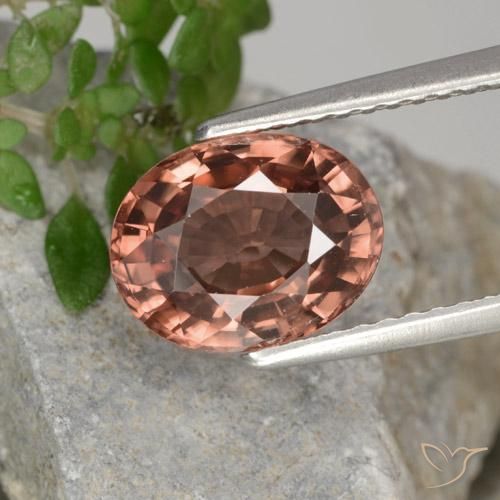 2.70ct Naturel Rouge indien Zircon, ovale, VVS