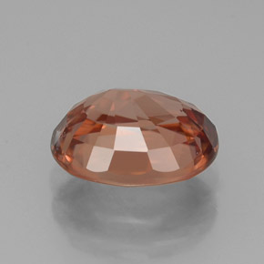 Zircon orange naturelle coupe ovale, 3,17 ct, VVS