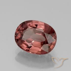 Zircon Vin rouge naturelle ovale, 3.06 ct, VVS