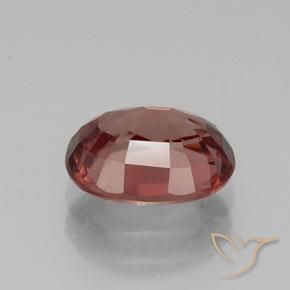 Zircon Vin rouge naturelle ovale, 3.06 ct, VVS