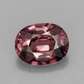Zircon rose naturelle coupe ovale, 3,14 ct, VVS