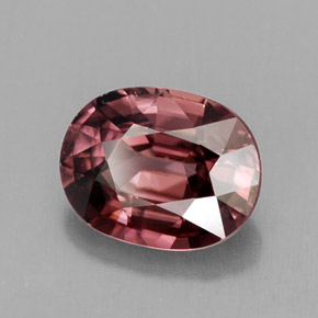 Zircon rose naturelle coupe ovale, 3,14 ct, VVS