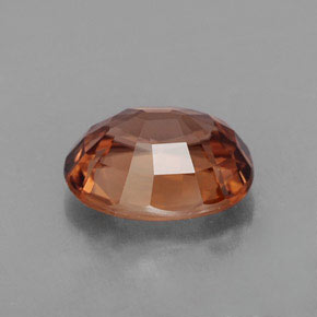 Zircon orange naturelle coupe ovale, 3,03 ct, IF