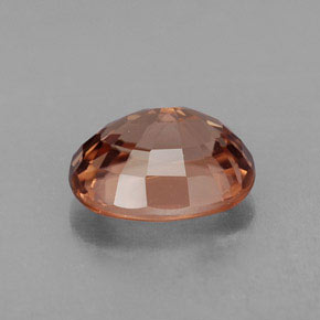 Zircon orange naturelle coupe ovale, 3,24 ct, IF