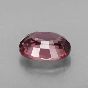 Zircon rose naturelle coupe ovale, 3,09 ct, IF