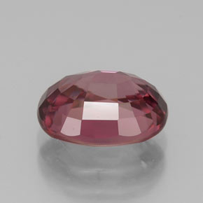 Zircon rose naturelle coupe ovale, 3,29 ct, IF