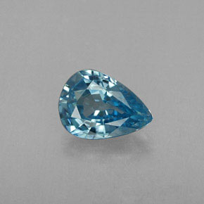 Zircon bleue naturelle en forme de poire, 0,82 ct, VVS