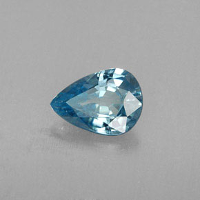 Zircon bleue naturelle en forme de poire, 0,82 ct, VVS