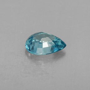 Zircon bleue naturelle en forme de poire, 1,02 ct, VVS