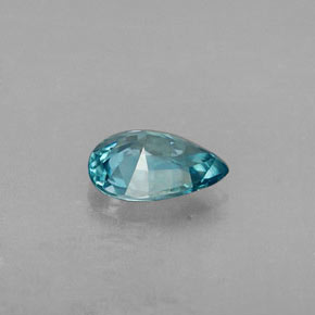 Zircon bleue naturelle en forme de poire, 0,77 ct, VVS