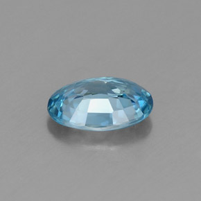 Zircon bleue naturelle coupe ovale, 1,04 ct, VVS