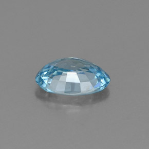 Zircon Bleu naturelle Coupe ovale, 0.96 ct, VVS