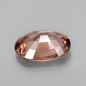 Zircon orange naturelle coupe ovale, 3,78 ct, IF