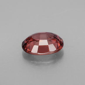 Zircon rose naturelle coupe ovale, 2,84 ct, VVS