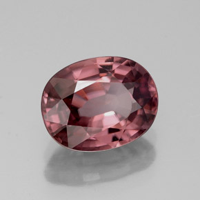 Zircon Rose naturelle Coupe ovale, 2.83 ct, VVS