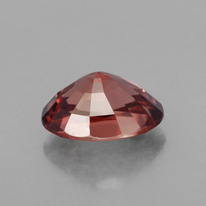 Zircon orange naturelle coupe ovale, 3,54 ct, IF