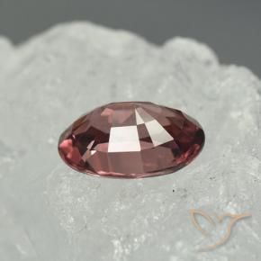 Zircon rouge foncé naturelle coupe ovale, 3,93 ct, VVS