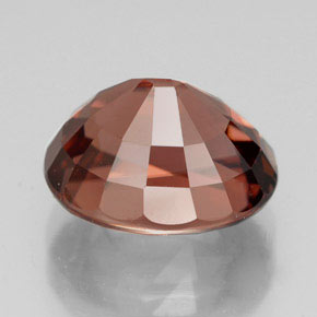 Zircon rose naturelle coupe ovale, 6,21 ct, VVS