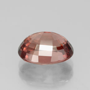Zircon Rose Orange naturelle Coupe ovale, 4.95 ct, VVS