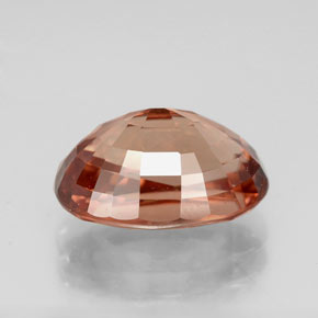 Zircon orange naturelle coupe ovale, 6,05 ct, VVS