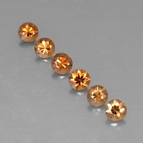 Achetez naturel ct orange zircon gems, coupe roude, en provenance cambodge chez gemselect. en stock, livraison internationale!
