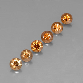 Achetez naturel ct orange zircon gems, coupe roude, en provenance cambodge chez gemselect. en stock, livraison internationale!