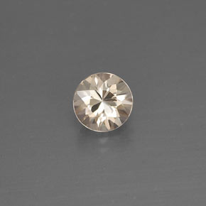 Zircon jaune naturelle coupe roude, 0,45 ct, VVS