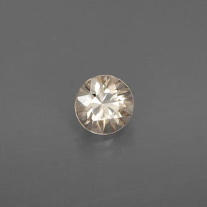 Zircon jaune naturelle coupe roude, 0,45 ct, VVS