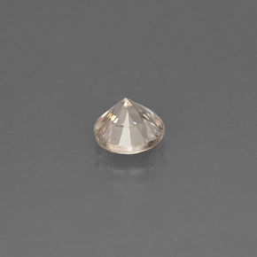 Zircon jaune naturelle coupe roude, 0,45 ct, VVS