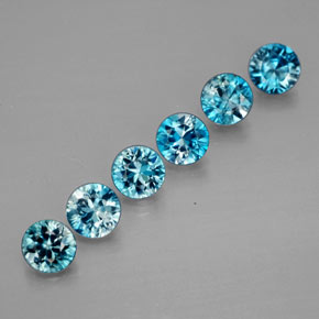 Achetez naturel ct bleue zircon gems, coupe roude, en provenance cambodge chez gemselect. en stock, livraison internationale!