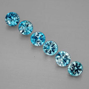 Achetez naturel ct bleue zircon gems, coupe roude, en provenance cambodge chez gemselect. en stock, livraison internationale!