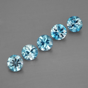 Achetez naturel ct bleue zircon gems, coupe roude, en provenance cambodge chez gemselect. en stock, livraison internationale!